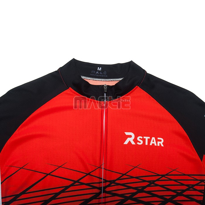 Maglia R Star Manica Corta 2021 Nero Rosso - Clicca l'immagine per chiudere